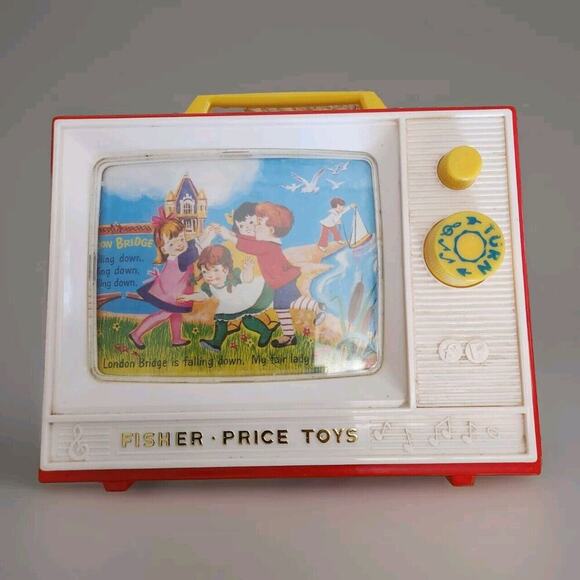MATTEL 2009 Fisher Price Toys Giant Screen Music Box TV Two Tunes‎ WorksVTG - Picture 1 of 10